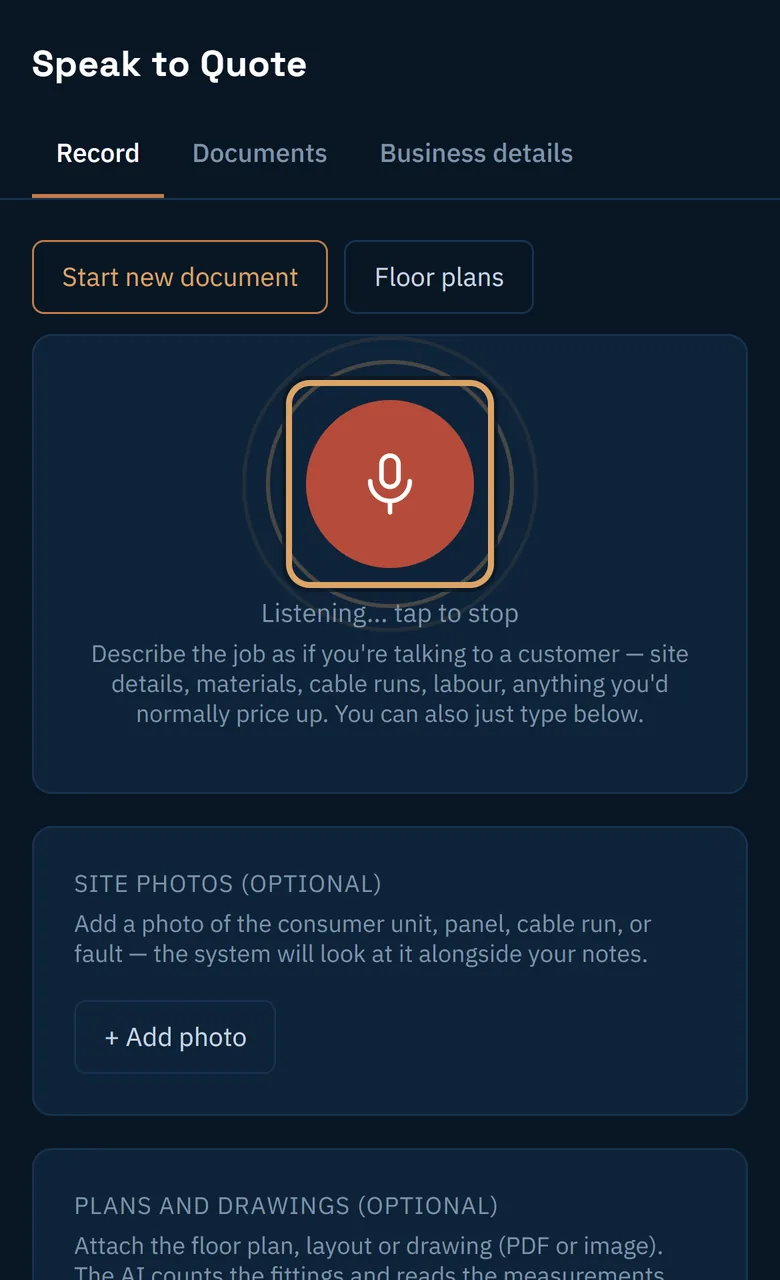The mic button turned red while it listens